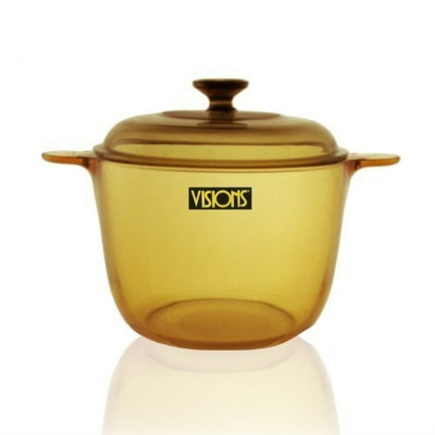 Visions 3.5L Covered Dutch Oven Amber Glass Pot & Lid Visions 3.5L Covered Dutch Oven Amber Glass Pot & Lid